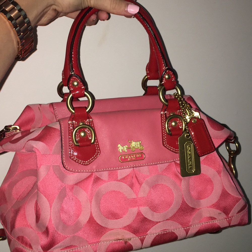 Pink coach purse